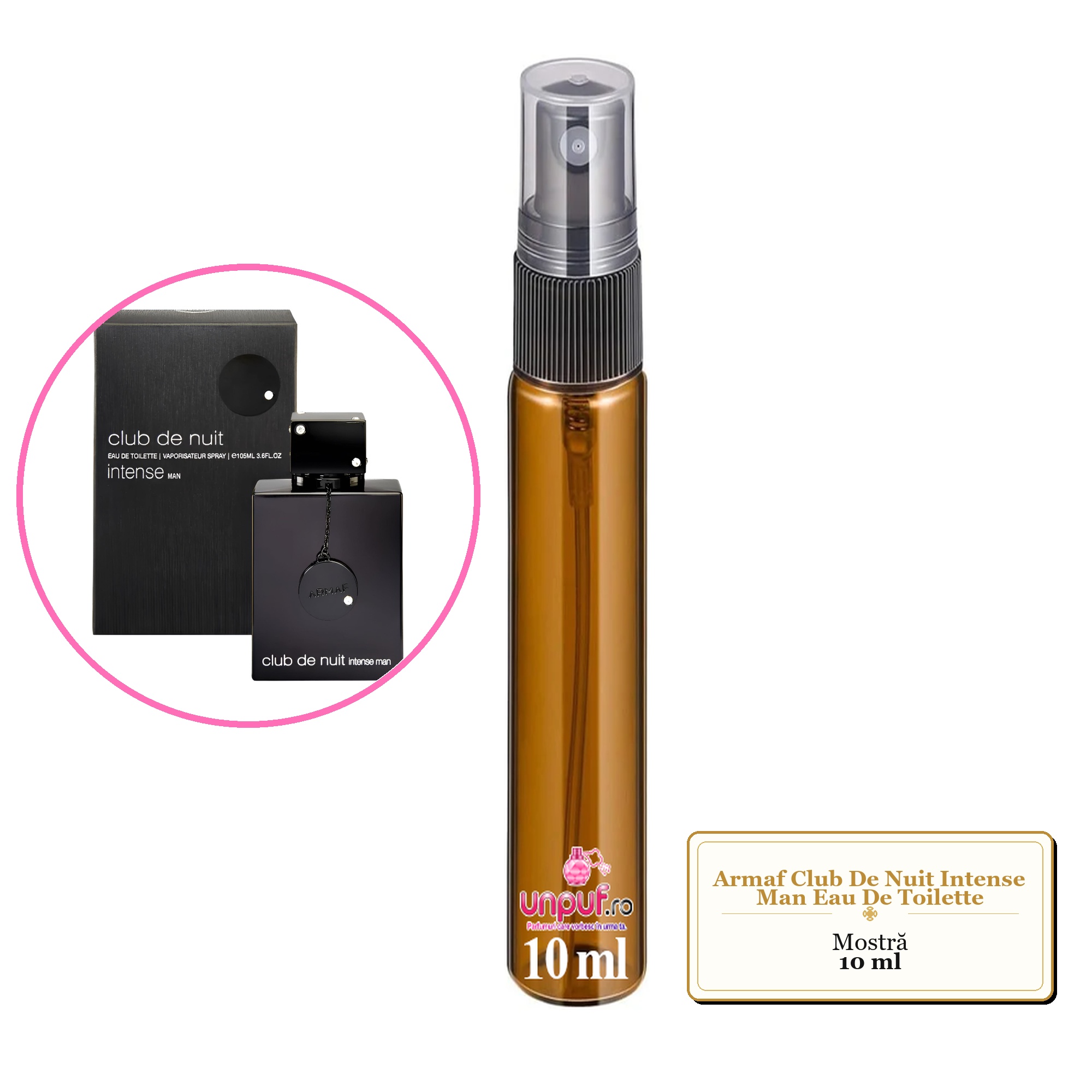 Mostra fiola din Parfumul Armaf Club De Nuit Intense Man Eau De Toilette, decant sticla cu pulverizator 
