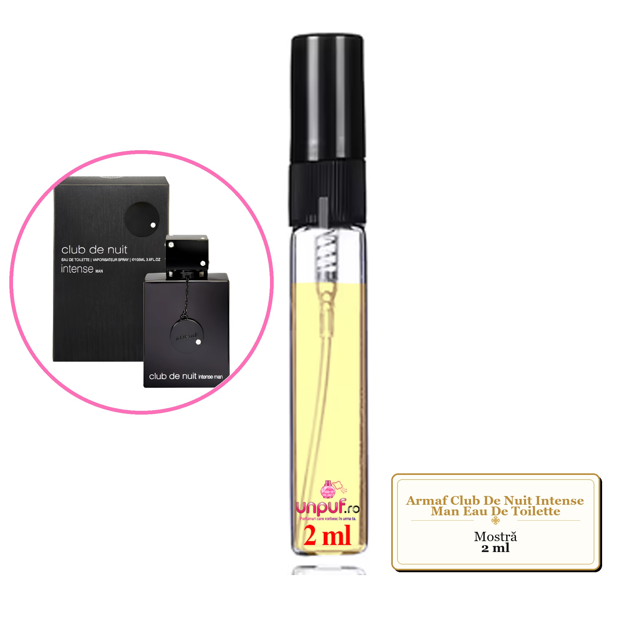 Mostra fiola din Parfumul Armaf Club De Nuit Intense Man Eau De Toilette, decant sticla cu pulverizator 
